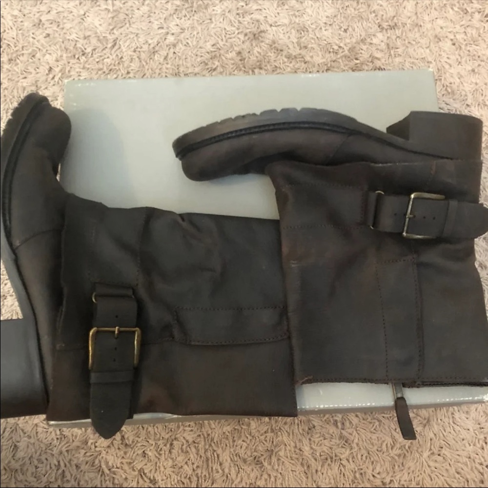 Adam Tucker Leather Booties